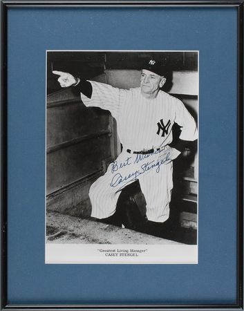 Lot #1086 Casey Stengel Signed Photograph - Image 1