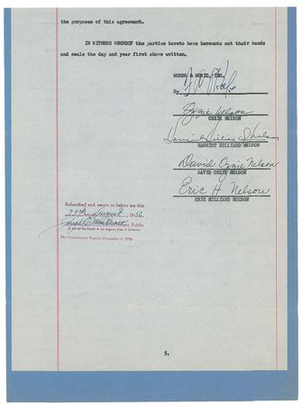 Lot #997 The Nelsons Signed Document - Image 2