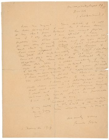 Lot #677 James Joyce: Lamenting literary censorship in Britain where he 