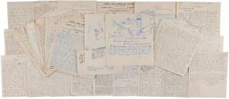 Lot #694 Sean O’Casey: Remarkable WWII–era archive: “It is but the hors d'oeuvres to the big meal to come when the Germans are able to release their machines from the Volga” - Image 2