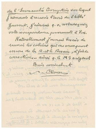 Lot #655 Paul Claudel Handwritten Letters Signed - Image 2
