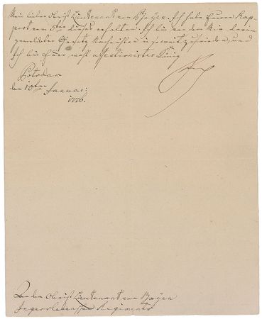 Lot #351 Frederick the Great Signed Letter - Image 1