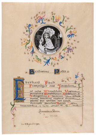 Lot #315 Pope Pius XII Signed Document - Image 1