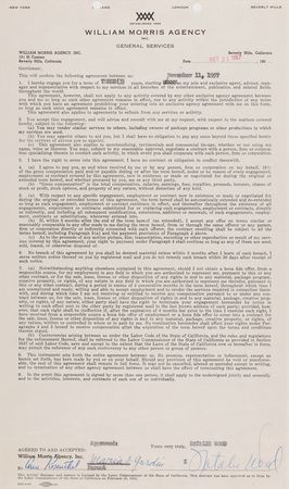 Lot #1020 Natalie Wood Signed Document - Image 1