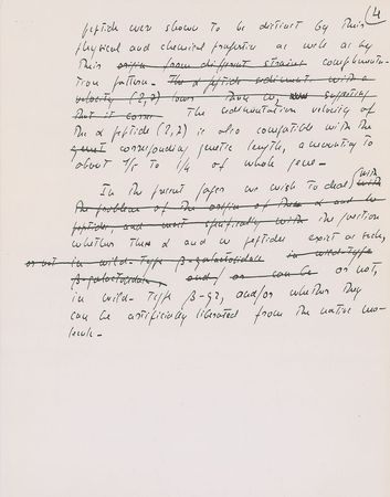 Lot #290 Jacques Monod: Uncommon draft for a Nobel Prize winner’s scientific text - Image 4