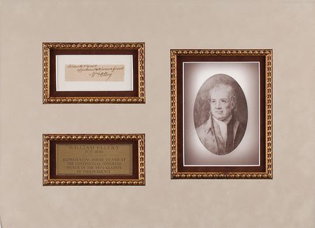 Lot #162 William Ellery Signature - Image 1
