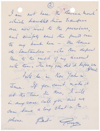 Lot #1008 George Sanders Handwritten Letter Signed - Image 3
