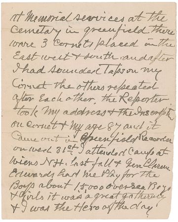 Lot #440 Union Band Leader: Lincoln requests “Dixies Land”—“I said Mr. President that’s a Confederate tune, he smiled and said it was but we’ve captured it” - Image 2
