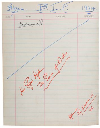 Lot #348 British Royalty Guest Book - Image 2
