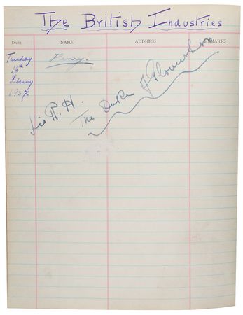 Lot #348 British Royalty Guest Book - Image 3