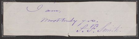 Lot #750 Samuel Francis Smith Signature - Image 2