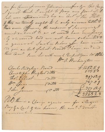 Lot #495 William Washington Handwritten Letter Signed - Image 3