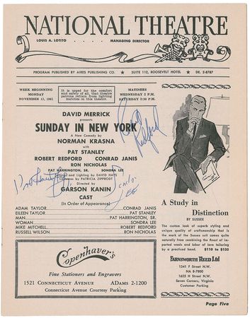 Lot #1002 Robert Redford Program - Image 1