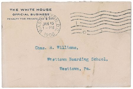 Lot #50 Theodore Roosevelt White House Card - Image 2