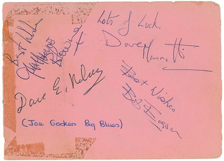 Lot #869 Joe Cocker?s Big Blues Band Signature - Image 2