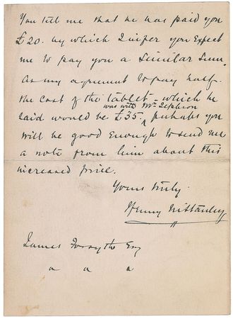 Lot #371 Henry M. Stanley Handwritten Letter Signed - Image 2