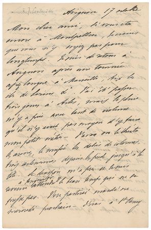 Lot #743 Prosper Merimee Handwritten Letter Signed - Image 1