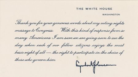 Lot #224 Lyndon B. Johnson Booklet and Printed Statement - Image 1