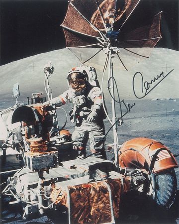 Lot #572 Apollo: Stafford, Haise, Cernan Signed Photograph - Image 1
