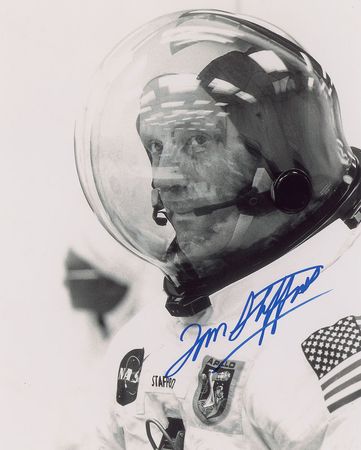 Lot #572 Apollo: Stafford, Haise, Cernan Signed Photograph - Image 3