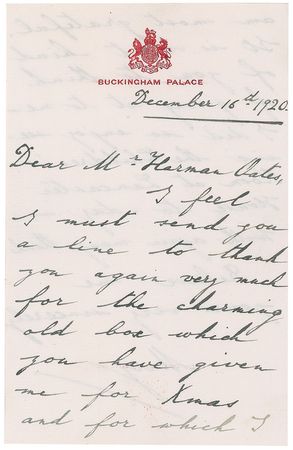Lot #407 Princess Mary Handwritten Letter Signed - Image 1