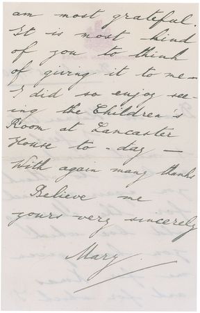 Lot #407 Princess Mary Handwritten Letter Signed - Image 2