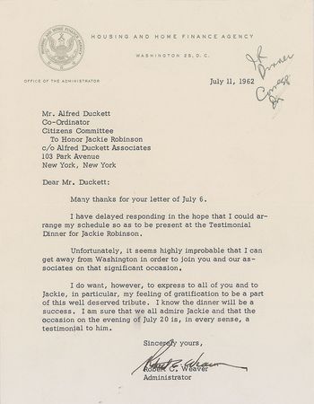 Lot #196 Jackie Robinson Letters - Image 2