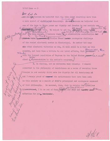 Lot #240 Martin Luther King, Jr Typed Memos - Image 6