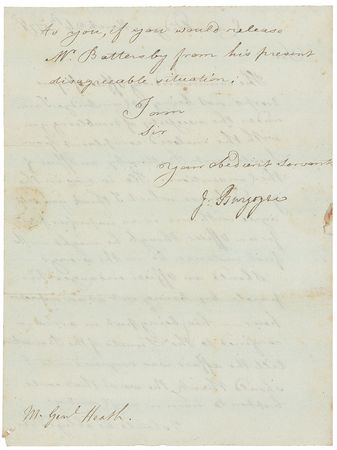 Lot #422 John Burgoyne: Penned to the enemy commander in 1778, hoping to free a redcoat officer - Image 2