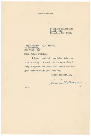 Lot #55 Herbert Hoover Typed Letter Signed - Image 3