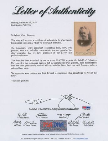Lot #674 Henrik Ibsen: Flawless portrait of the greatest dramatist since Shakespeare - Image 2