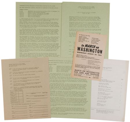 Lot #203 March on Washington Flyer and Informational Sheets - Image 1