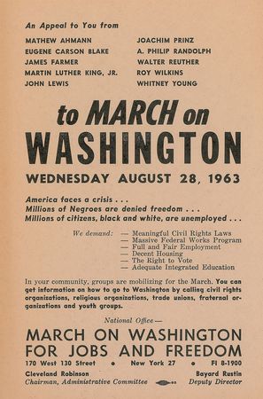 Lot #203 March on Washington Flyer and Informational Sheets - Image 3