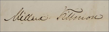 Lot #31 Millard Fillmore and Daniel Webster: Two Whig leaders sign ship’s papers for an 1851 whaling vessel - Image 2