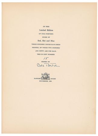 Lot #850 Cole Porter Book - Image 1