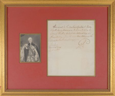 Lot #334 King George III Handwritten Letter Signed - Image 1