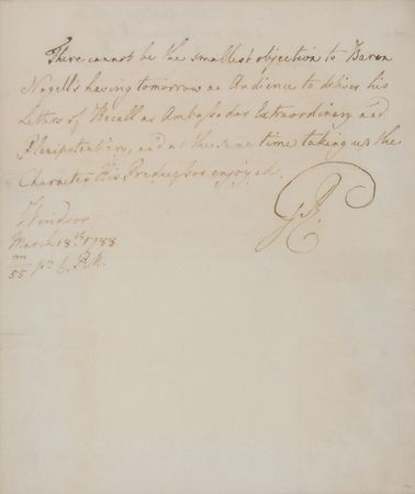 Lot #334 King George III Handwritten Letter Signed - Image 2