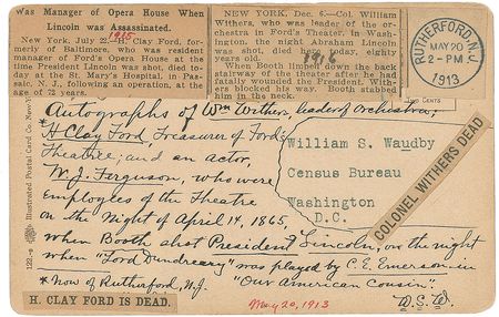 Lot #343 Lincoln Assassination Postcard - Image 2