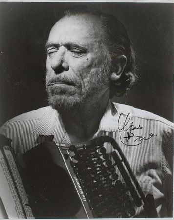 Lot #613 Charles Bukowski: The ?laureate of American lowlife? signs his portrait - Image 2