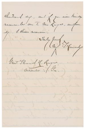 Lot #437 Winfield Scott Hancock Handwritten Letter Signed - Image 2
