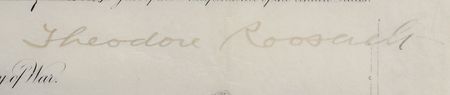 Lot #55 Theodore Roosevelt Signed Document - Image 2