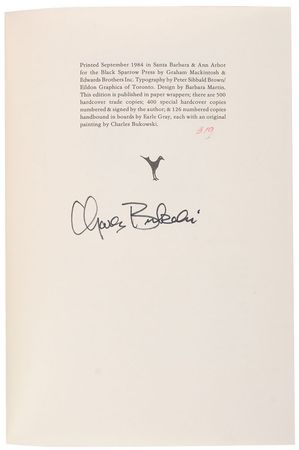 Lot #697 Charles Bukowski - Image 1