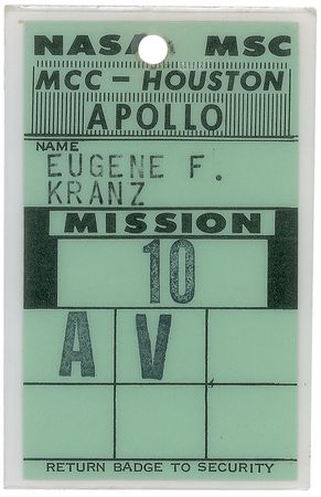 Lot #482 Apollo 10 Mission Control Badge - Image 1