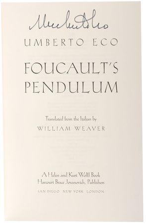 Lot #705 Umberto Eco - Image 1
