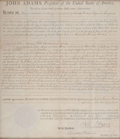 Lot #3 John Adams: Beautiful presidential grant for service in the Continental Army - Image 2