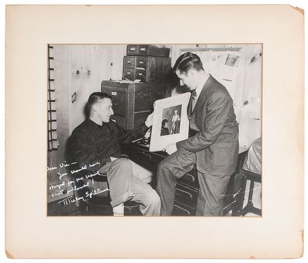 Lot #677 Mickey Spillane Signed Photograph - Image 1