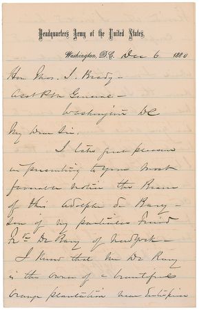 Lot #454 William T. Sherman Handwritten Letter Signed - Image 1