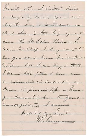 Lot #454 William T. Sherman Handwritten Letter Signed - Image 2