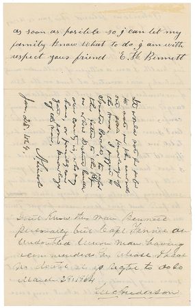 Lot #35 Abraham Lincoln: The case of a rebel prisoner 