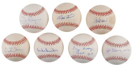 Lot #1128 Baseball Hall of Famers Baseballs - Image 2